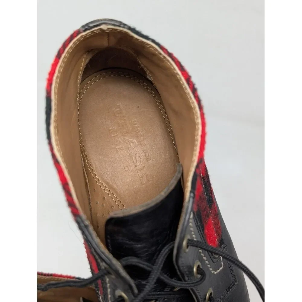 H.S. Trask Reserve Buffalo Plaid Chukka Boots Men's Size 9 M Made‎ in USA Vibram